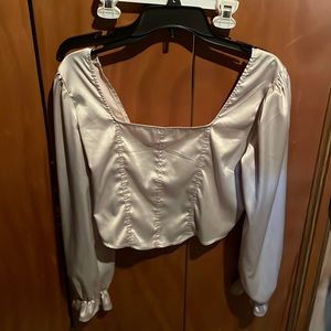 Tan corset blouse